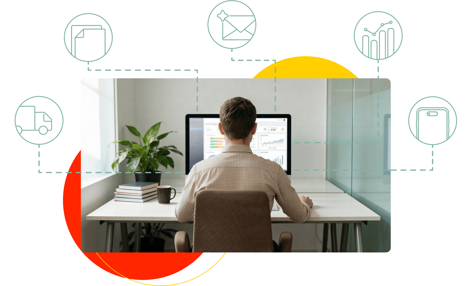 person working at desk