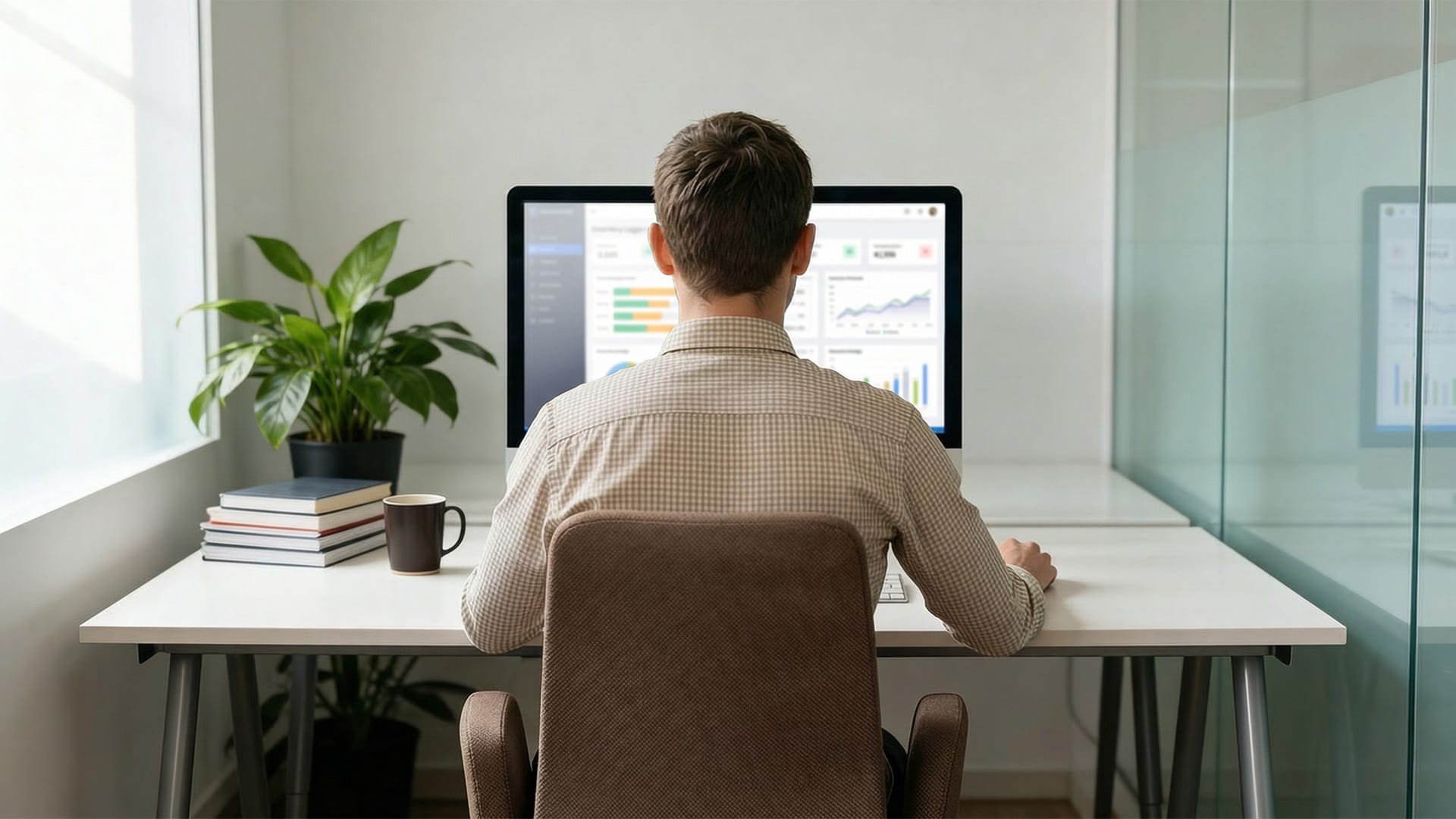 person working at desk