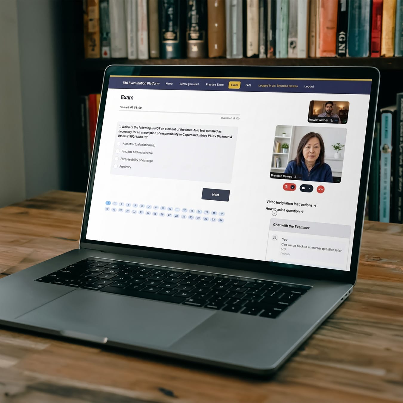 Online exam platform for Fluid productions